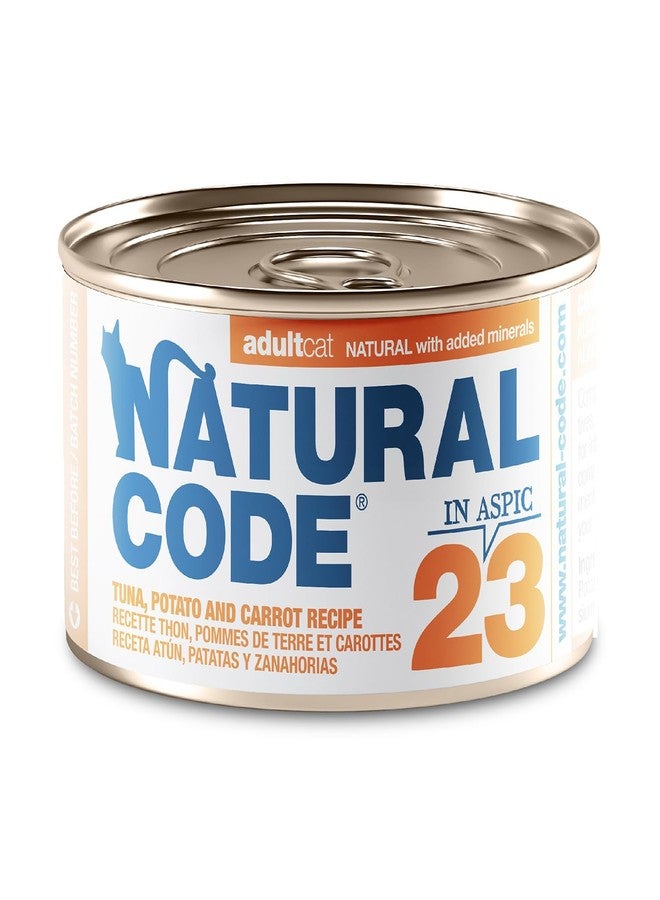 Natural Code - Wet Cat Food, Limited Ingredient Cat Food, High-Protein, Non-GMO, No Artificial Additives, Made in Italy, Tuna, Potato & Carrot in Aspic for Adult Cats (3 oz, 24 Pack) - Image 1